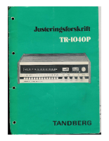 Tandberg TR-1040-P - Service Manual